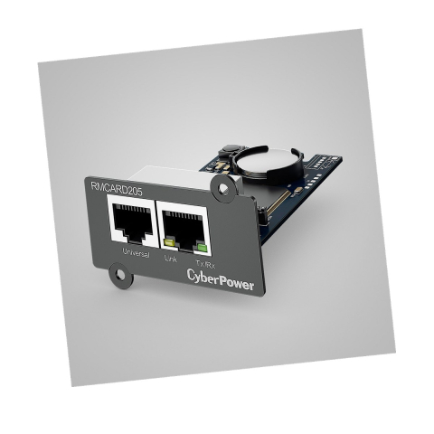 Sisteme UPS - Placa de management in retea CyberPower RMCARD205 pentru UPS si PDU, SNMP si HTTP, Ethernet 10/100, port pentru senzor de mediu, albastru