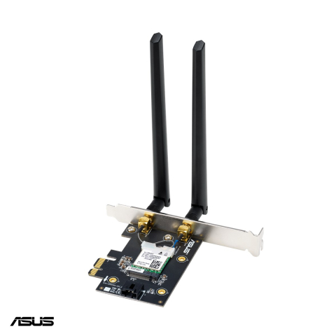 Placa de retea Wi-Fi 7 PCI Express ASUS PCE-BE6500, BE6500, tri-band 6/5/2.4 GHz, Bluetooth 5.4, 2 antene externe, bracket low profile inclus, PCE-BE6500 [4]