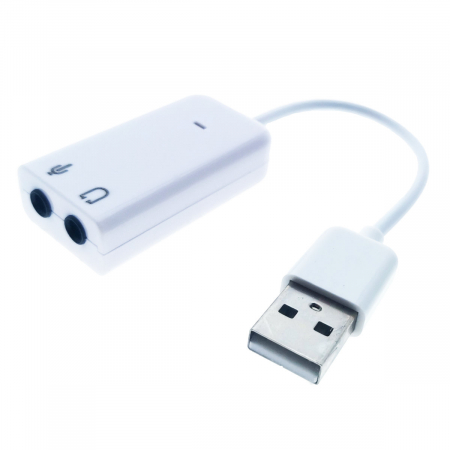 Placa de sunet USB , Virtual 7.1 Channel, adaptor pentru casti si microfon, alba [5]