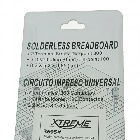 Placa pentru prototipuri electronice fara lipire, Xtreme 09957, 300 puncte contact, alba [3]