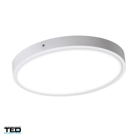 Corpuri iluminare - Plafoniera LED aplicata rotunda TED Electric, 24 W, 6400 K lumina rece