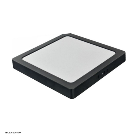 Corpuri iluminare - Plafoniera LED patrata SPN7715CN, 36 W, 4100 K lumina neutra, 300 x 300 x 35 mm, IP44, rama neagra, seria Sole