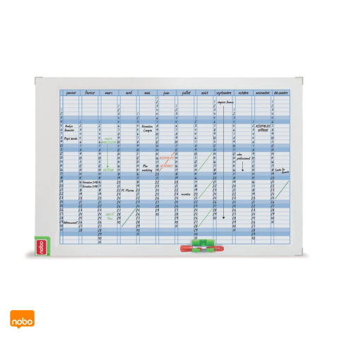 Planner lunar magnetic Nobo Performance, suprafata cu stergere usoara, kit magnetic de planificare inclus, 90x60 cm [3]