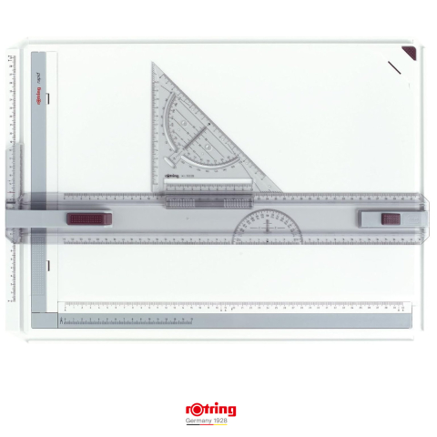 Planseta Proiectare A3 Rapid Rotring, Set Profesional cu Echer si Sistem Triplu de Fixare [1]