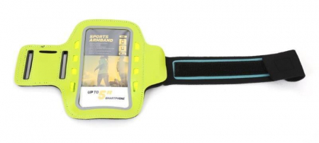 Husa de telefon universala Platinet cu leduri, Armband, prindere de mana, 5", Verde [2]