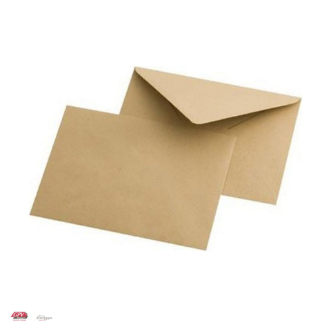Birotica papetarie - Plic C6 GPV, 114x162 mm, hartie kraft maro 90 g/mp, gumat, clapa in V
