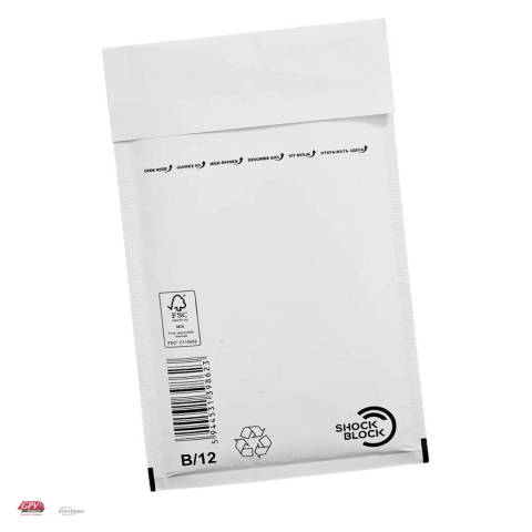 Bricolaj - Plic cu bule de aer GPV B12, exterior 140x225 mm, interior 120x215 mm, hartie kraft alba