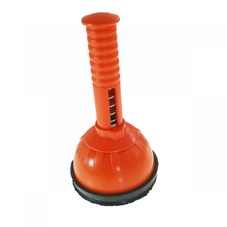 Accesorii sanitare - Pompa cu dubla actiune, ventuza diametru 11 cm, pentru desfundat scurgerea, aspiratie si compresie, maner de 13 cm cu arc