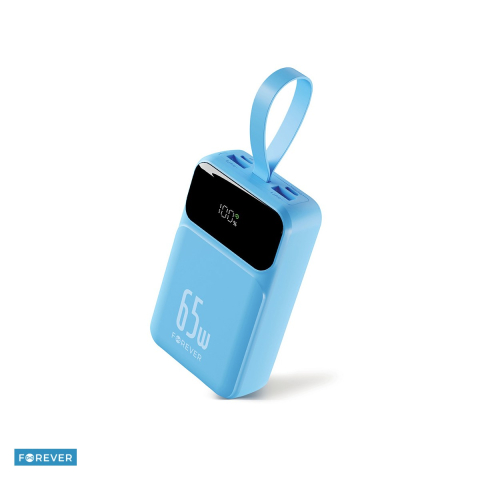 Power bank telefoane - Power bank Forever Vibe-TB65 PD QC 65W 20000 mAh sky, USB-C, USB-A, Li-ion, Albastru