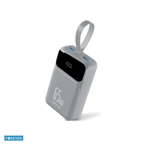 Power bank telefoane - Power bank Forever Vibe-TB65 PD QC 65W 20000 mAh, USB-C, USB-A, Li-ion, Argintiu