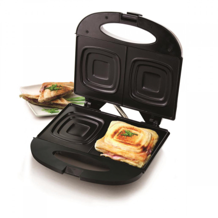 Sandwich Maker Pizzaiola 700 W, placi neaderente, indicator LED culoare negru [2]