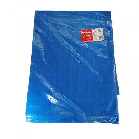 Prelata multifunctionala, 3 x 4 m, 60g/m², Top Tools, cu inele de prindere, albastra [3]