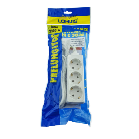 Prelungitor 3 Prize Cablu 2m 2200W Alb Versatilitate Ideala [1]