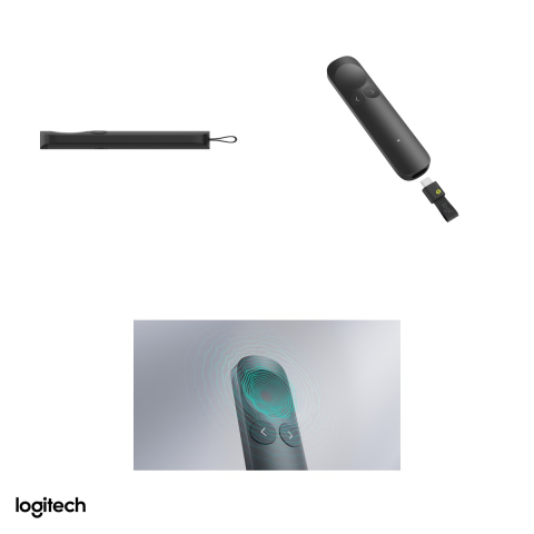 Presenter Logitech Spotlight 2 Presentation Remote, feedback haptic, pointer digital si laser, Bluetooth si receptor Logi Bolt USB-C, raza 30 m, acumulator, grafit, 910-007672 [3]