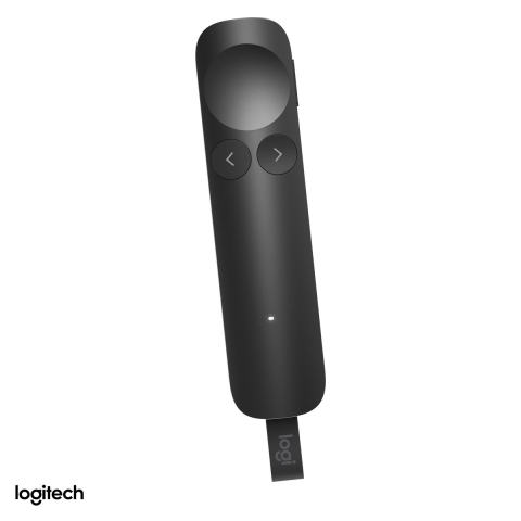 Accesorii pentru prezentare - Presenter Logitech Spotlight 2 Presentation Remote, feedback haptic, pointer digital si laser, Bluetooth si receptor Logi Bolt USB-C, raza 30 m, acumulator, grafit, 910-007672