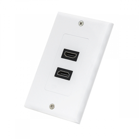 Adaptoare HDMI - Priza dubla HDMI, Full HD 1080p, 3D, BLOW 05815 Premium Series, montabila pe perete, 70x115 mm, alba
