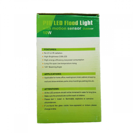 Proiector LED 10W cu senzor de miscare, IP65, negru [3]