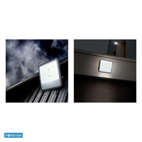Proiector LED Forever Proxim+ 30W 6500K 4500lm PIR 230V IP65, cablu 30cm, dimensiune 135 x 55 x 200mm, Negru [4]
