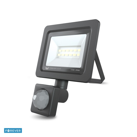 Proiector LED Forever Proxim II 10W 6000K, 800lm, cu senzor PIR IP66, dimensiuni 103 x 122 x 20mm, Negru [3]