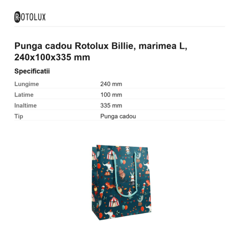 Punga cadou Rotolux Billie, marimea L, 240x100x335 mm [2]