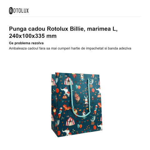 Punga cadou Rotolux Billie, marimea L, 240x100x335 mm [1]