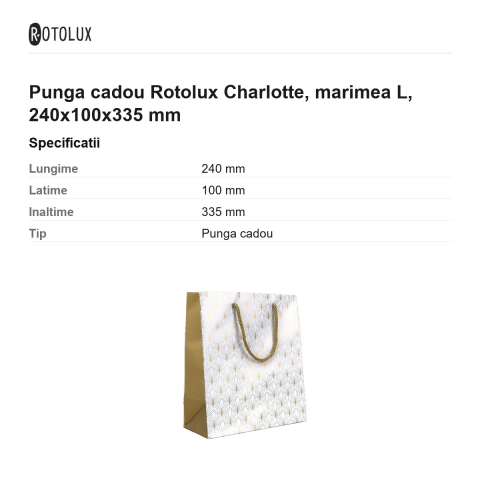 Punga cadou Rotolux Charlotte, marimea L, 240x100x335 mm [2]