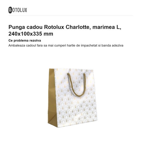 Punga cadou Rotolux Charlotte, marimea L, 240x100x335 mm [1]