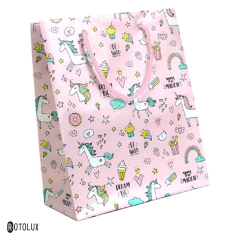 Ambalaje cadouri - Punga cadou Rotolux Dream Big Unicorn, marimea L, 240x100x335 mm