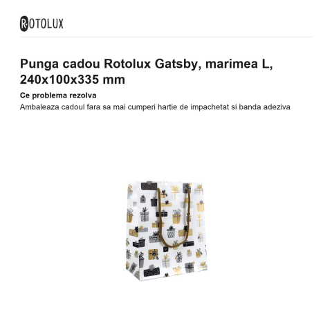 Punga cadou Rotolux Gatsby, marimea L, 240x100x335 mm [1]