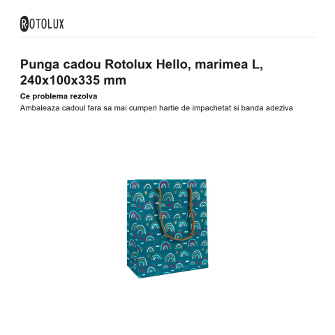 Punga cadou Rotolux Hello, marimea L, 240x100x335 mm [1]