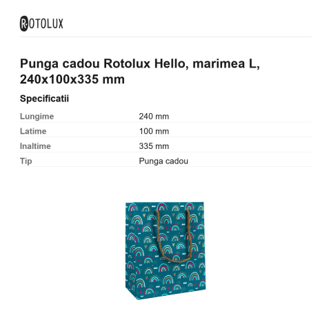 Punga cadou Rotolux Hello, marimea L, 240x100x335 mm [2]
