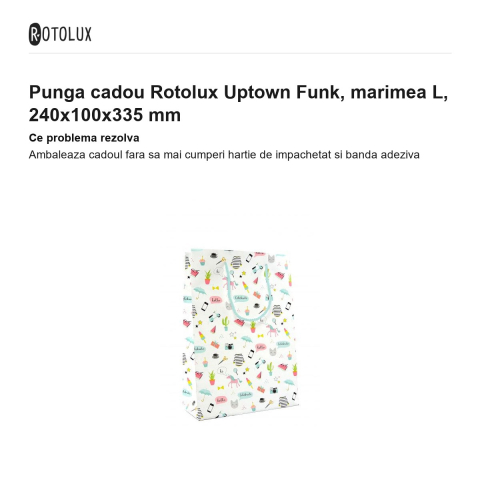 Punga cadou Rotolux Uptown Funk, marimea L, 240x100x335 mm [1]