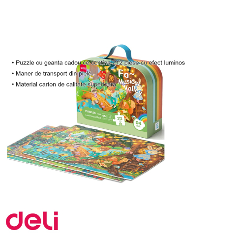 Puzzle Deli cu geanta cadou, 212 piese cu efect luminos, tema Valea Muzicala, pentru copii 4.5+ [2]