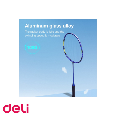 Racheta de badminton Deli Agnite, fibra de sticla, cadru aluminiu, pentru joc intermediar si profesional [4]