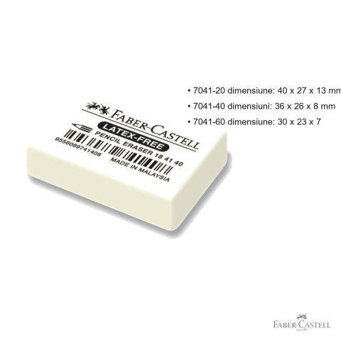 Radiera cauciuc Faber-Castell 7041-40, fara latex, pentru creioane grafit si colorate [2]