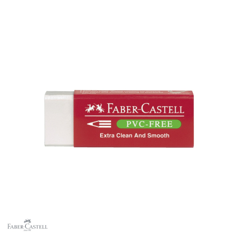 Corectoare si radiere - Radiera creion Faber-Castell 7095, plastic fara PVC, pentru creioane grafit, alba