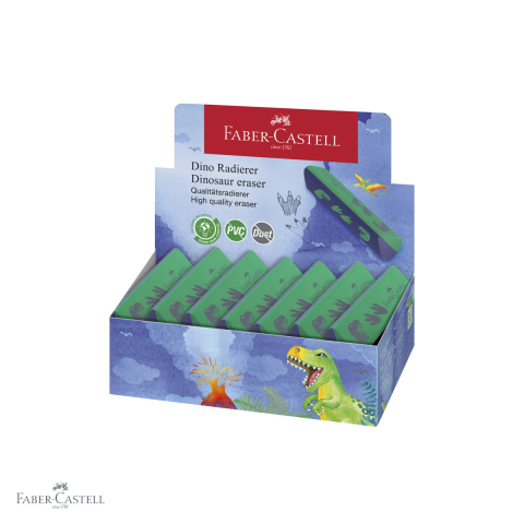Radiera creion Faber-Castell Dust Free Dinozauri, fara praf, design pentru copii [3]