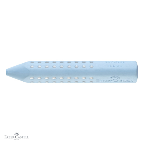 Radiera creion Faber-Castell Grip 2001 Blue Sky, forma ergonomica triunghiulara, fara PVC, pentru grafit [3]