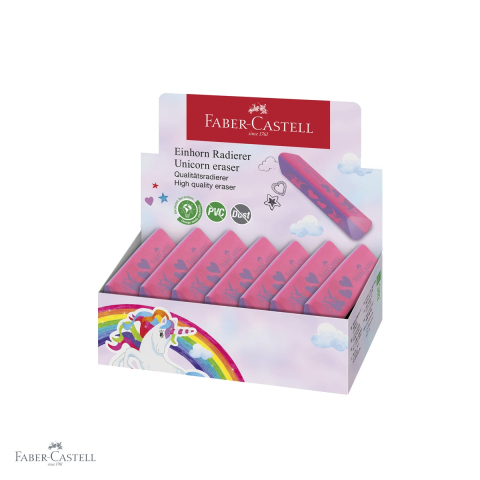 Radiera creion Faber-Castell Unicorni, tehnologie dust-free fara praf, pentru copii si birou [3]