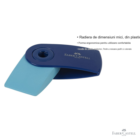 Radiera creion mini Faber-Castell Sleeve Trend 2019, forma ergonomica, pentru grafit si creioane colorate [2]