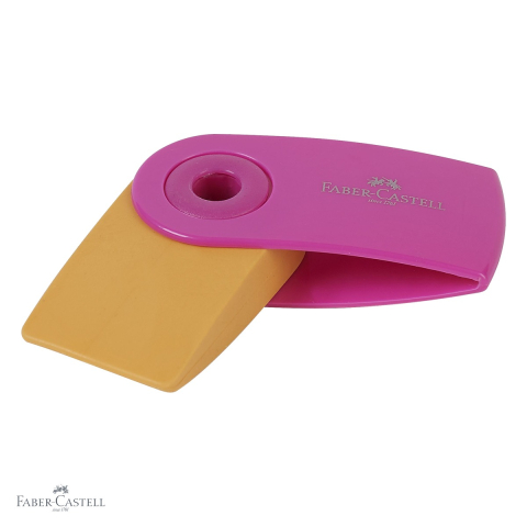 Radiera creion mini Faber-Castell Sleeve Trend 2019, forma ergonomica, pentru grafit si creioane colorate [3]