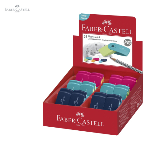 Radiera creion mini Faber-Castell Sleeve Trend 2019, forma ergonomica, pentru grafit si creioane colorate [4]