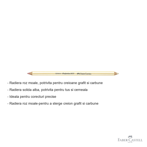 Radiera dubla Faber-Castell Perfection 7057, creion grafit si carbune / tus si cerneala, corecturi precise [1]