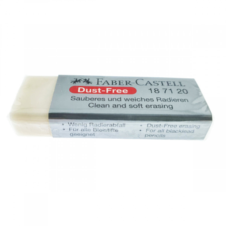 Radiera DUST FREE 20 FABER-CASTELL, dreptunghiulara, 63 x 22 x 12mm, alba [4]