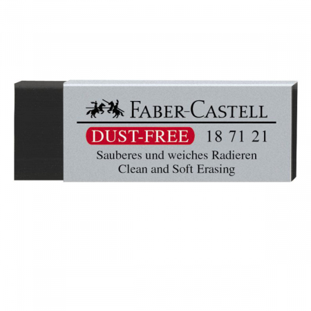 Birotica papetarie - Radiera DUST FREE 20 FABER-CASTELL, dreptunghiulara, 63 x 22 x 12mm, neagra