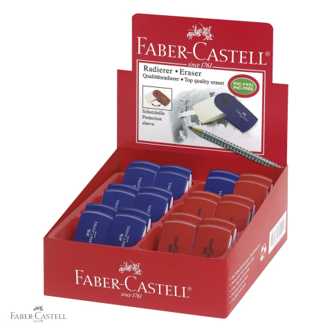 Radiera mini cu capac Faber-Castell, forma ergonomica, pentru creioane grafit [3]