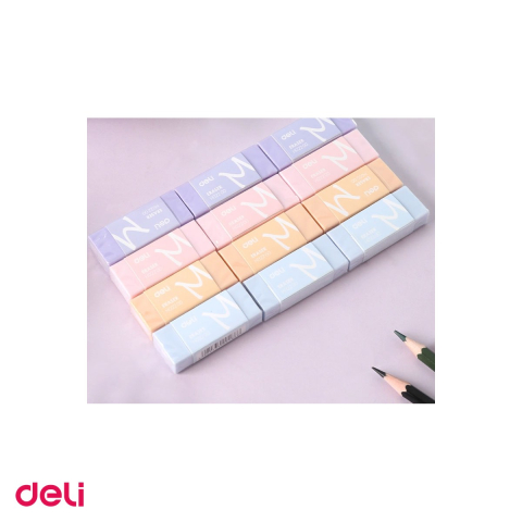 Radiera pentru creion Deli Macarons, 50x20x11 mm, culori pastel asortate [4]