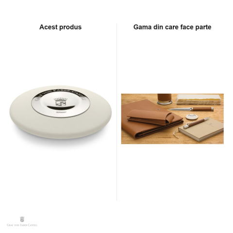 Radiera pentru creion Graf von Faber-Castell, rotunda, carcasa placata cu platina, diametru 49 mm [4]