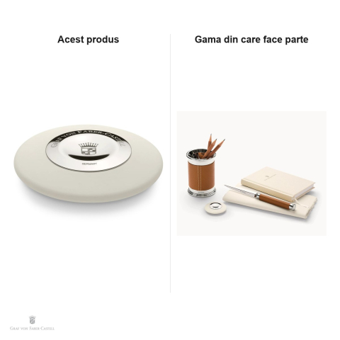 Radiera pentru creion Graf von Faber-Castell, rotunda, carcasa placata cu platina, diametru 49 mm [5]