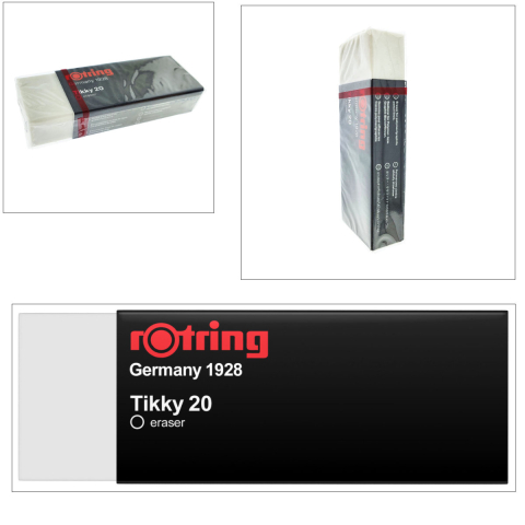 Radiera ROTRING Tikky 20, dreptunghiulara, 65 x 23 x 13mm, alba [1]